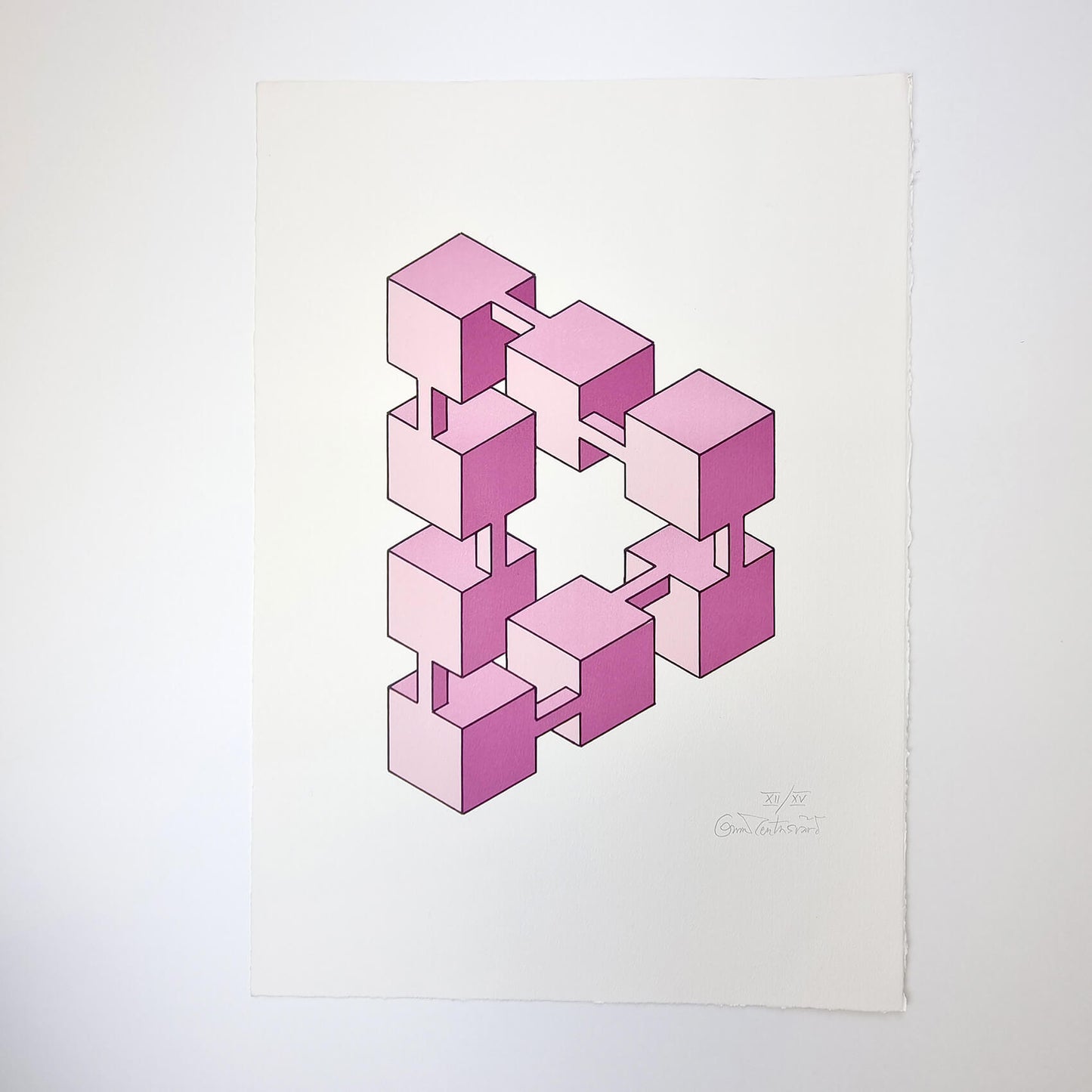 Oscar Reutersvärd Tryck Rosa nr 12/15