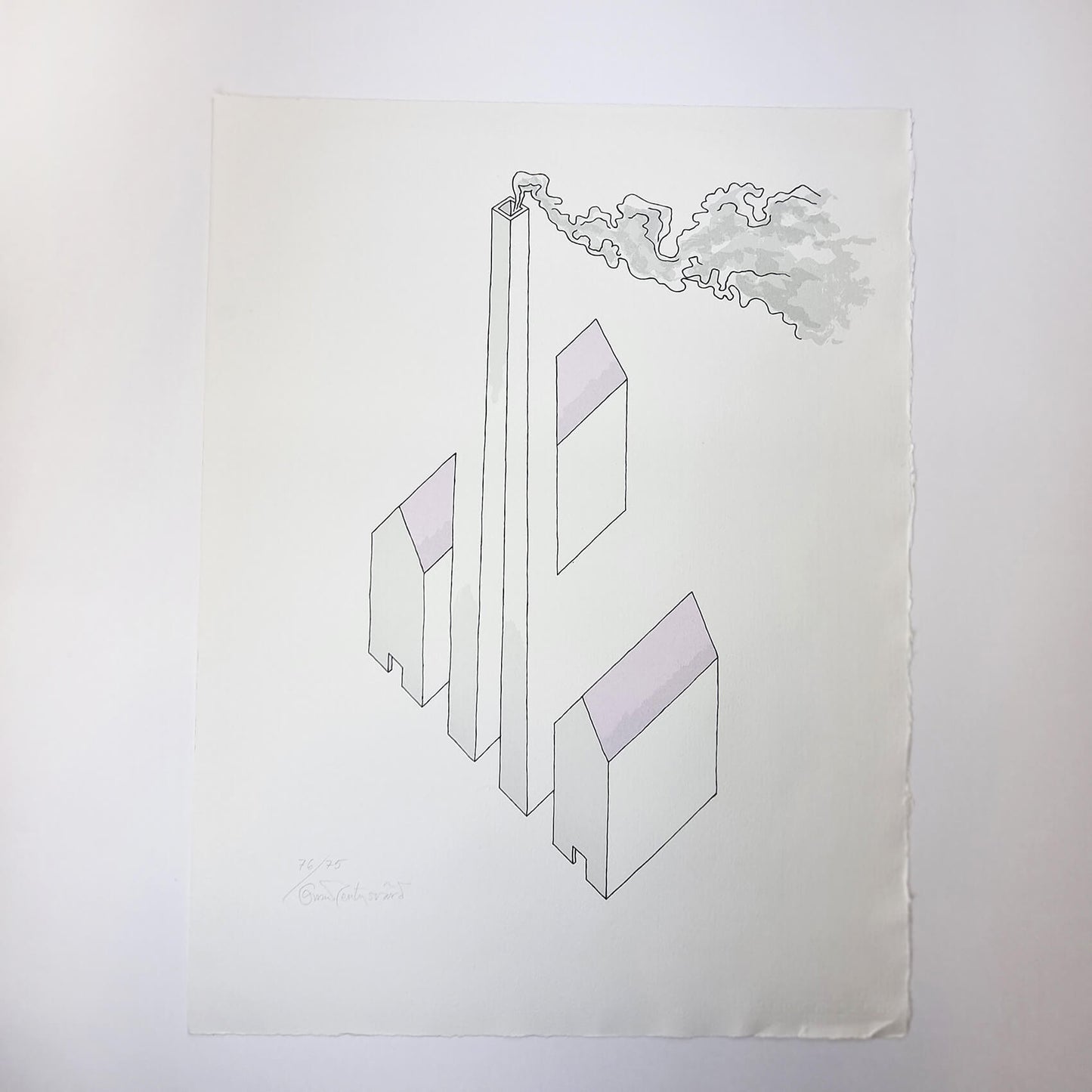 Oscar Reutersvärd Tryck Skorsten 76/75