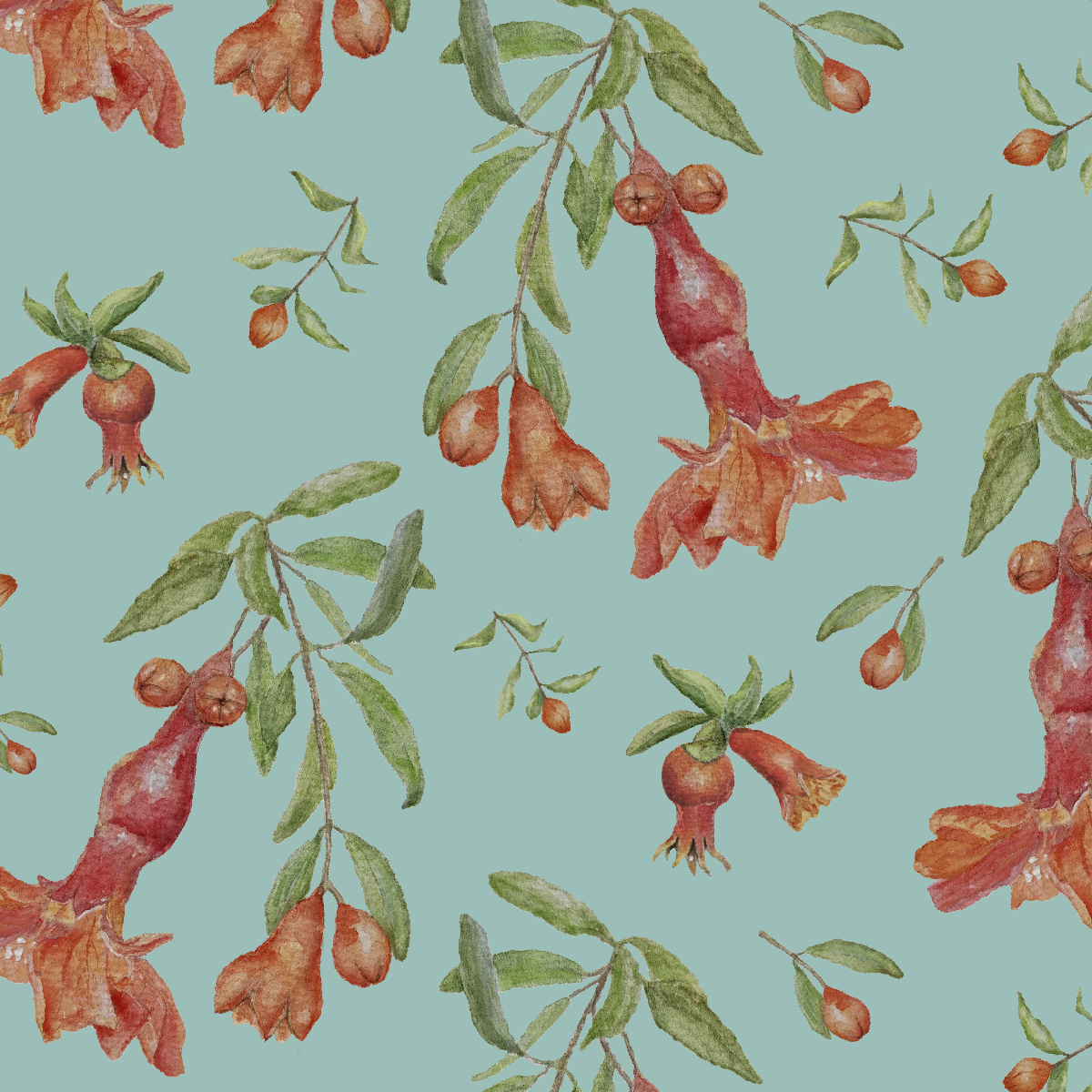 Wallpaper Pomegranate Flower