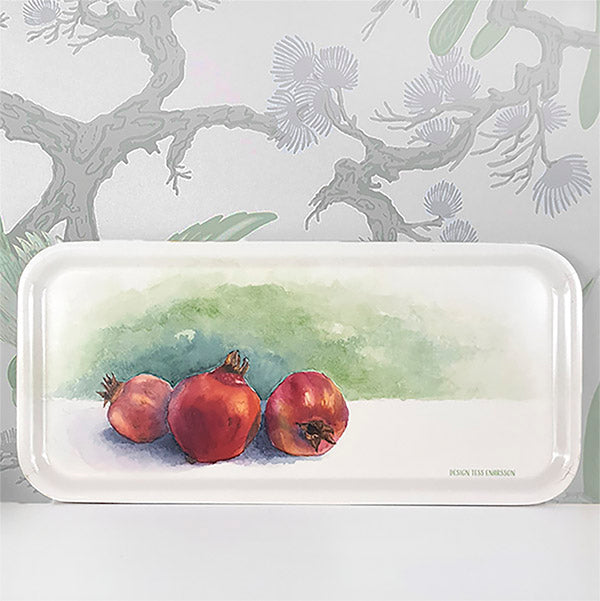 Bricka Pomegranates 32x15 cm