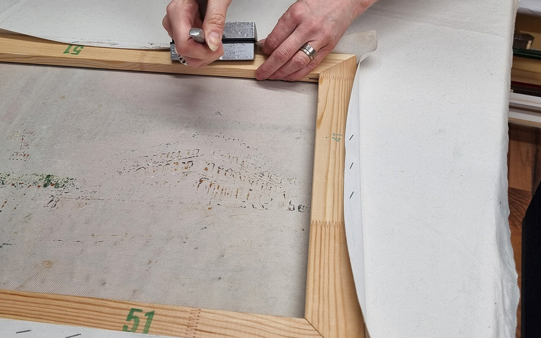 Att spänna upp egen canvas på kilram