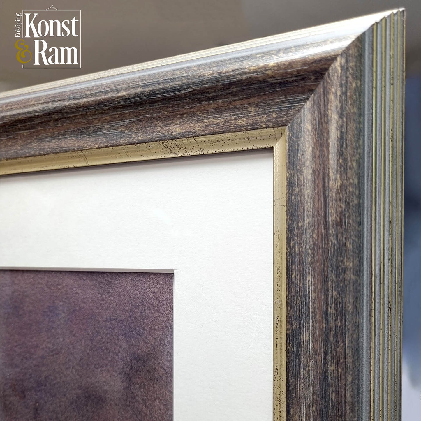 Frame 'Gustav lll' Plum &amp; Gold 45 mm