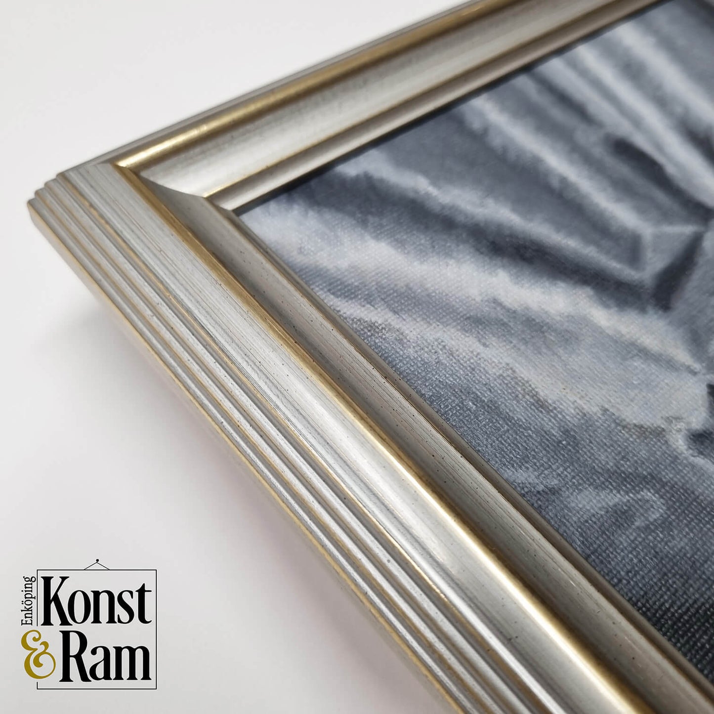 Frame 'Gustav lll' Gold/blue &amp; Silver 30 mm