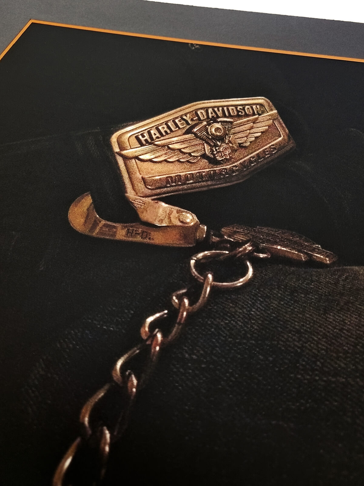 'Harley Davidson - Belt & Chain' Ramat Konsttryck Numrerad 30 ex