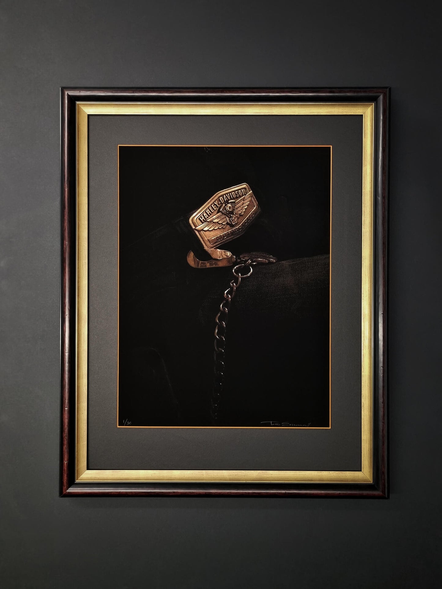 'Harley Davidson - Belt & Chain' Ramat Konsttryck Numrerad 30 ex