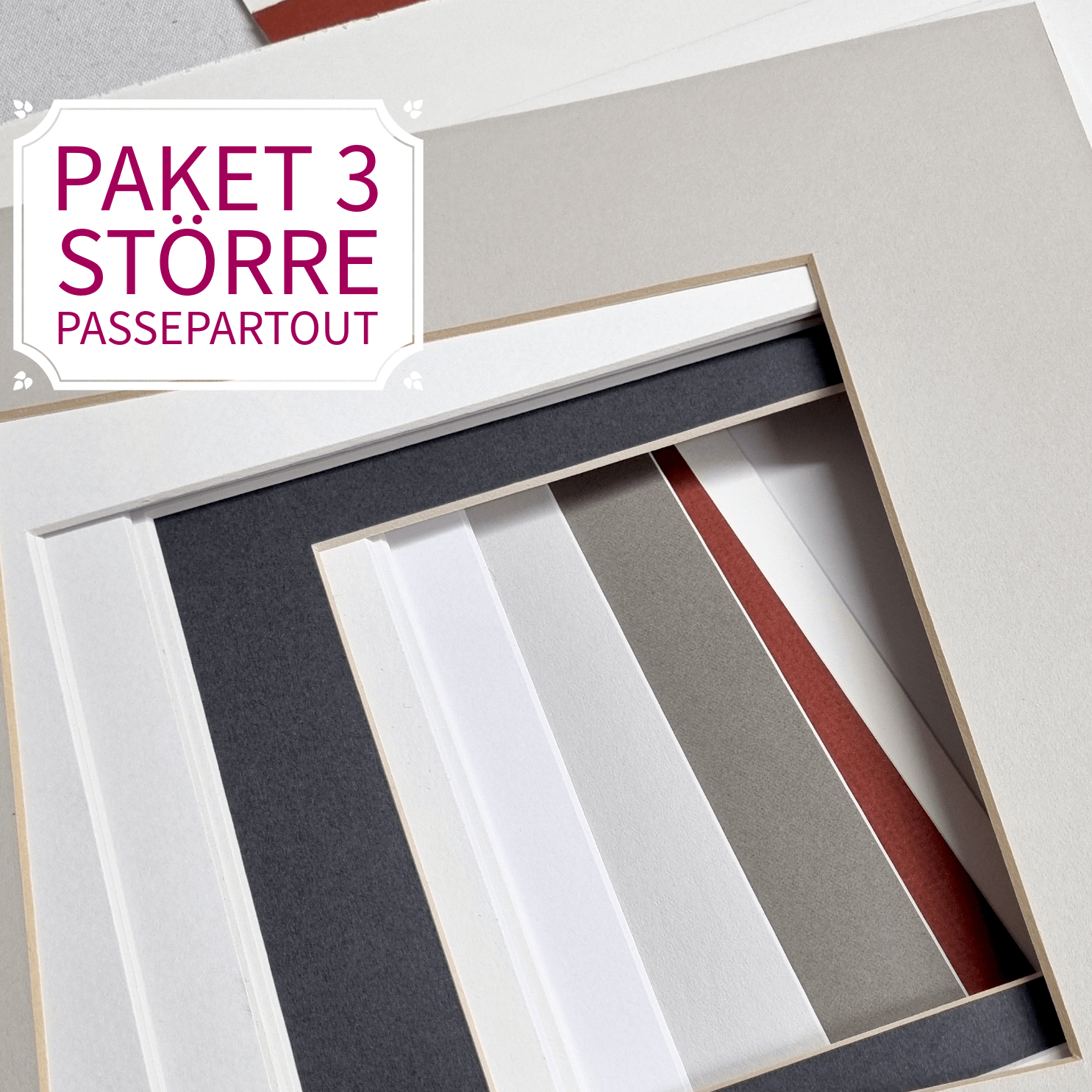 Passepartout paketerat i olika storlekar - superkampanjpris!
