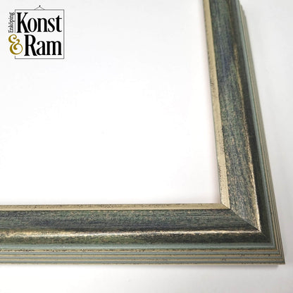 Frame 'Gustav lll' Blue gold melange &amp; Green gold melange 30 mm