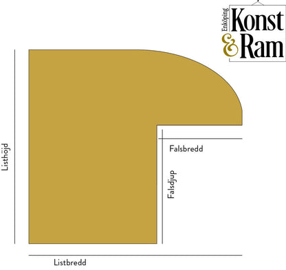 Frame 'Läckö' Gold 25 mm