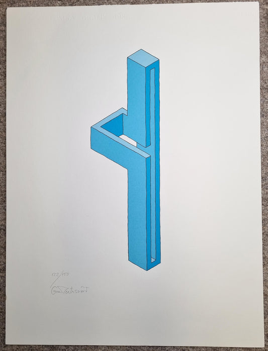 Oscar Reutersvärd Tryck Himmelsblå stav nr 122/150