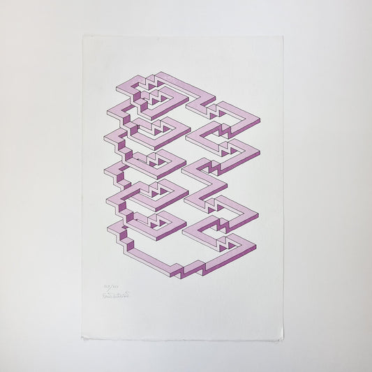 Oscar Reutersvärd Tryck Rosa trappor nr 209/350