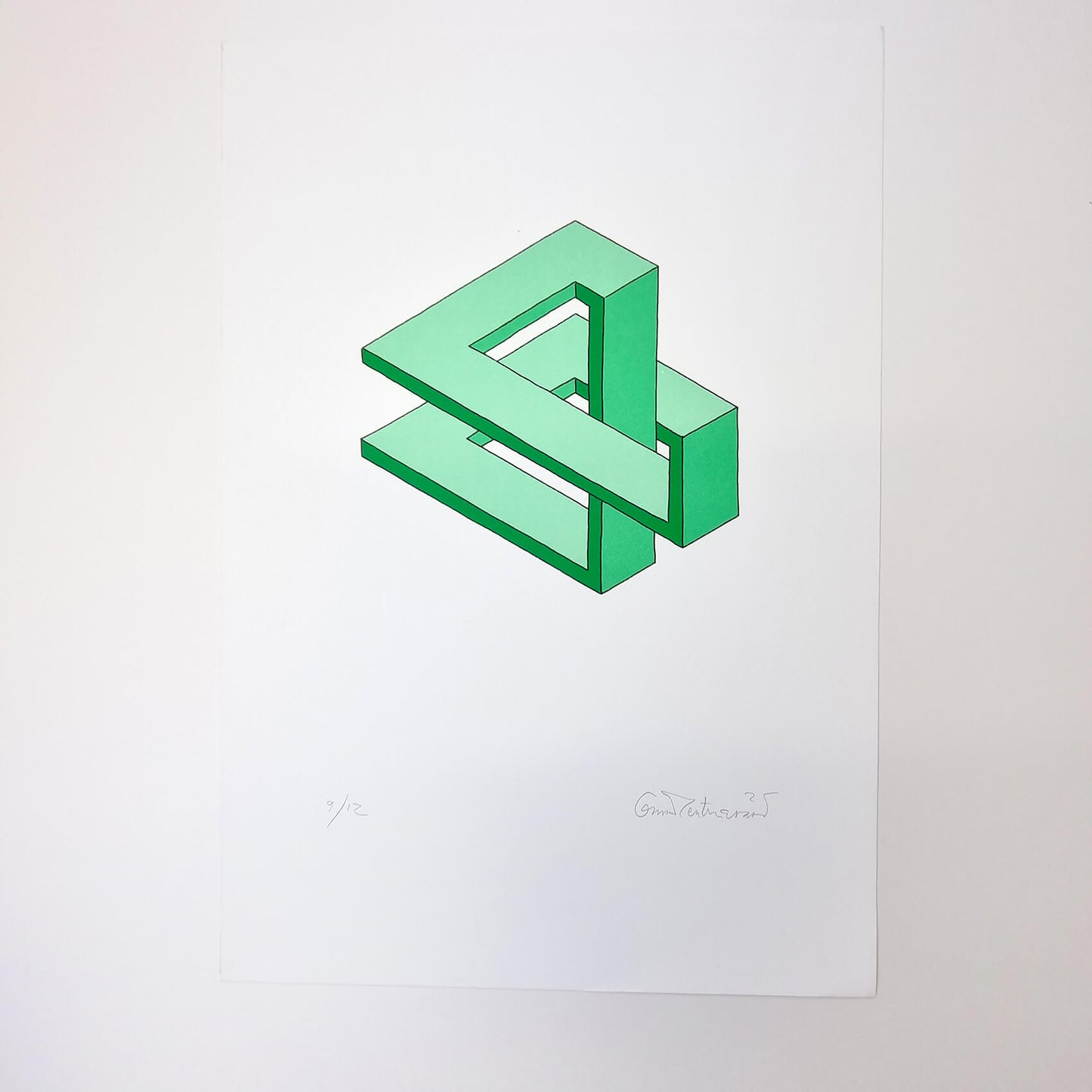 Oscar Reutersvärd Tryck Grön nr 9/12