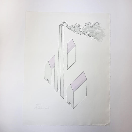 Oscar Reutersvärd Tryck Skorsten 76/75