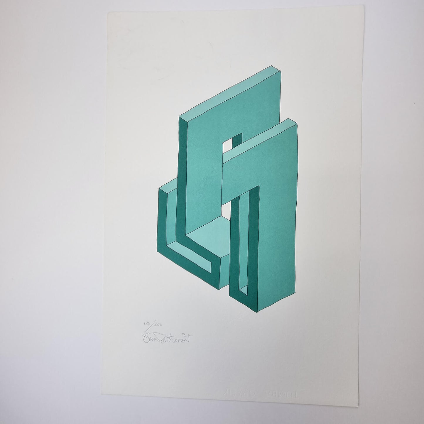 Oscar Reutersvärd Tryck Grön nr 138/200