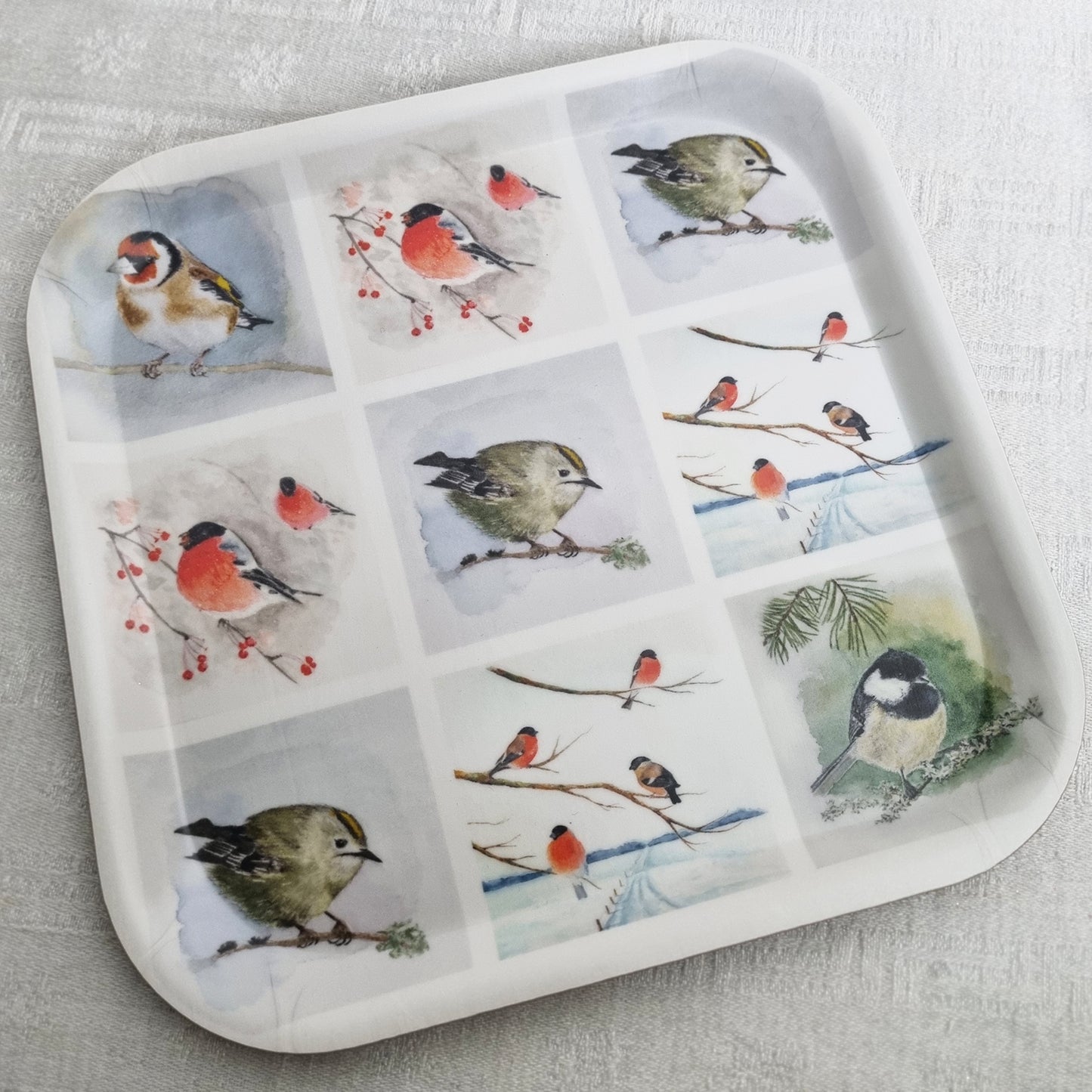 Bricka 20x20 cm Little Birds