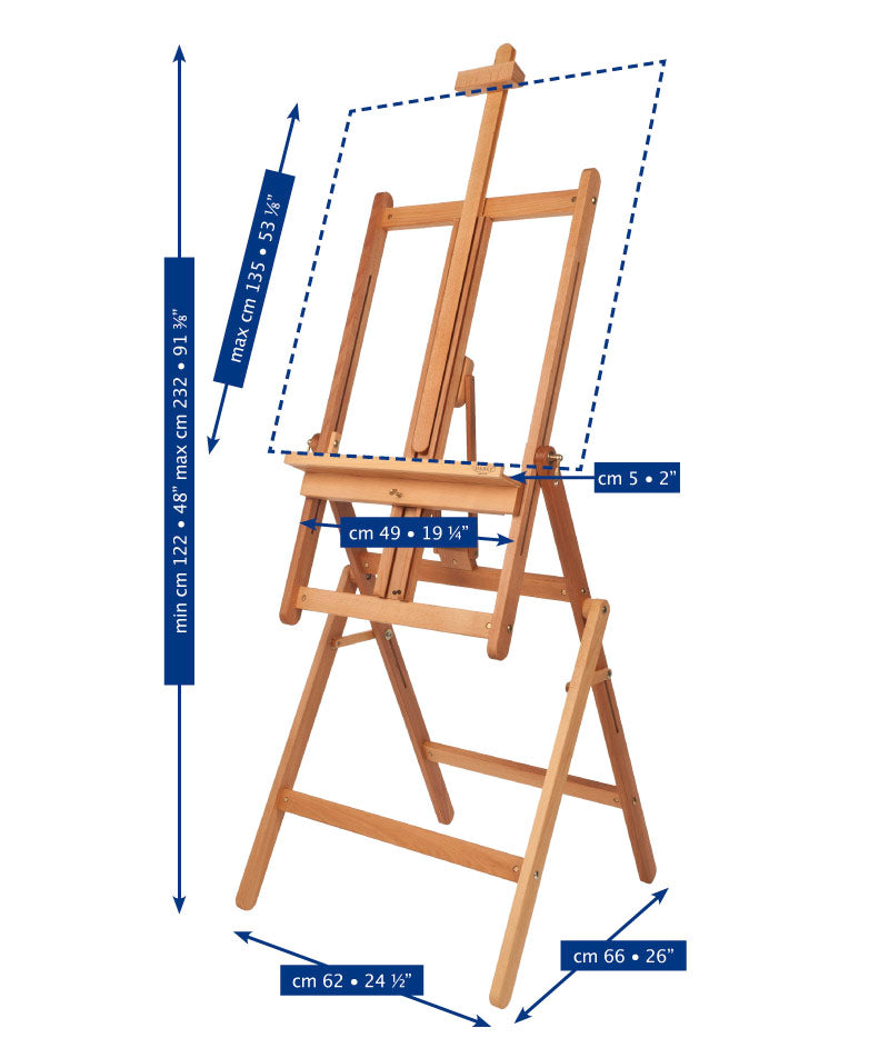 Studiostaffli Mabef M/33 Vertikal 90 gr H-form