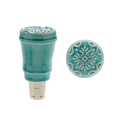 Ceramic wine cork Turquoise