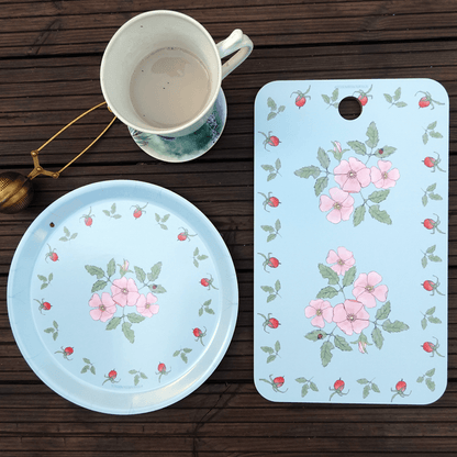 Skärbräda Nyponrosor 20x34 cm