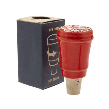 Vinkork i keramik Röd