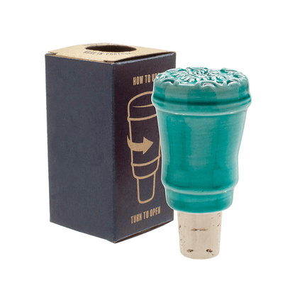 Ceramic wine cork Turquoise